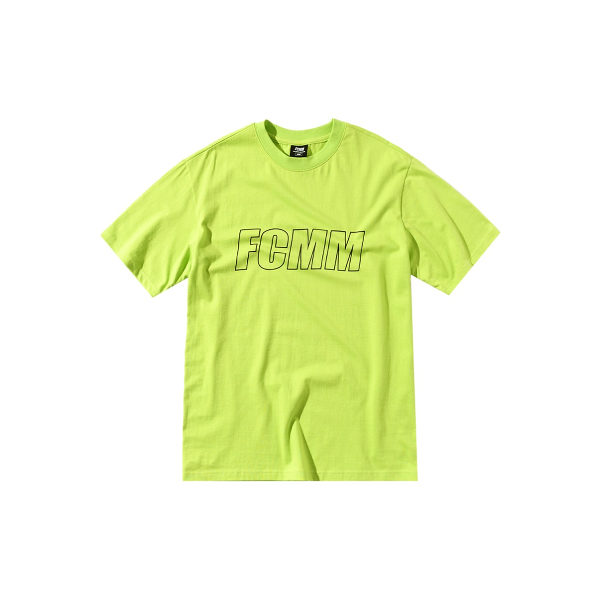 리니어 로고 티셔츠 - 네온라임