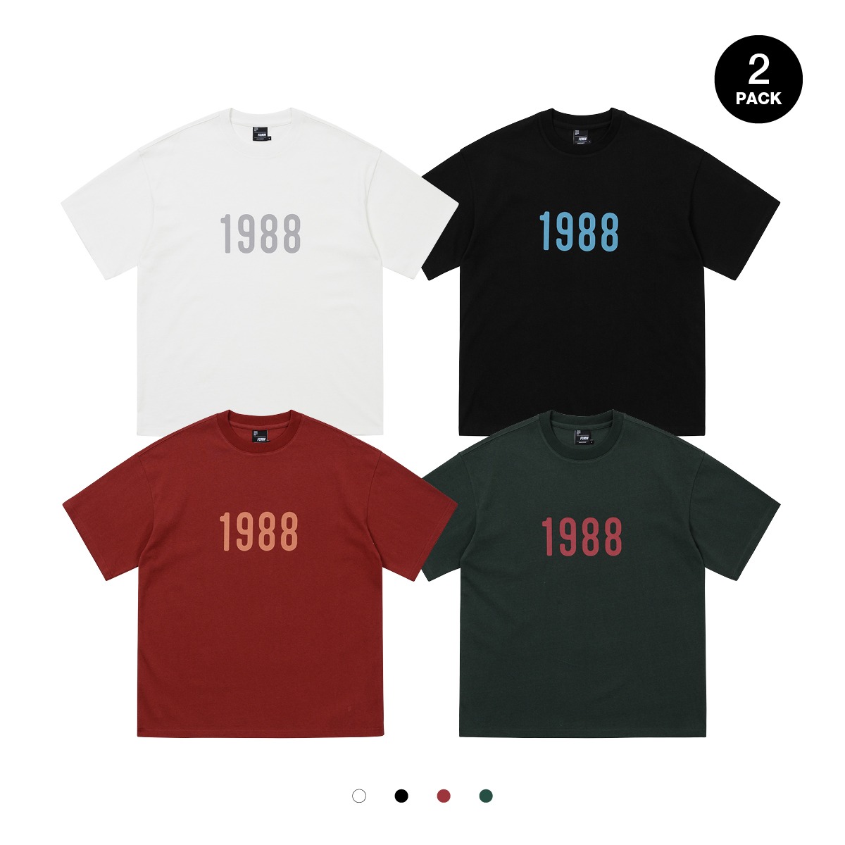 [2PACK] 1988 레트로 티셔츠